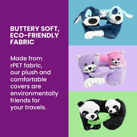 Cabeau Evolution Kids pillow in use during car ride for comfortable sleep.