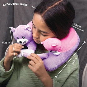 Cabeau Evolution Kids pillow, lightweight plush fill ideal for travel and everyday trips.