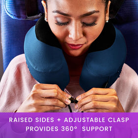 Cabeau Evolution S3 flat back aligns spine to reduce tension.