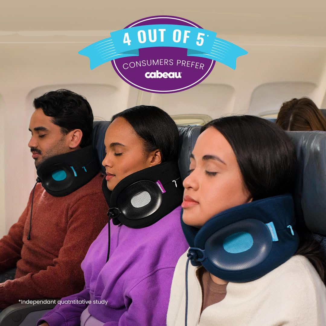 Cabeau Evolution X removable washable cover keeps pillow clean between trips.