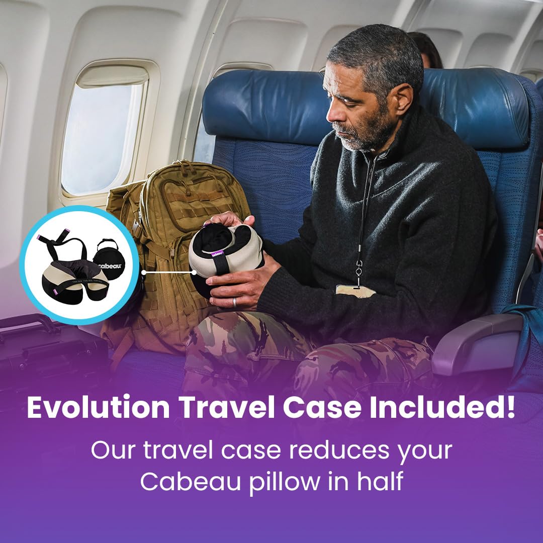 Cabeau Neck Evolution S3 soft moisture-wicking fabric enhances travel comfort
