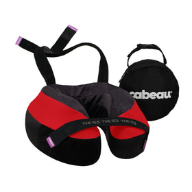 Cabeau TNE S3 London Red travel neck pillow, front view, for long-haul comfort.