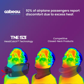 Cabeau TNE S3 travel-bag lets pillow compress for compact packing.