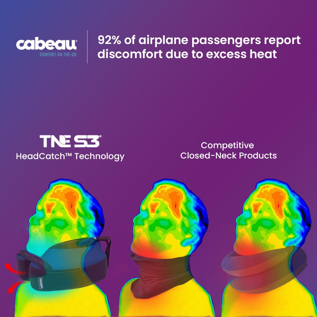 Cabeau compact travel bag allows pillow compression for packing.