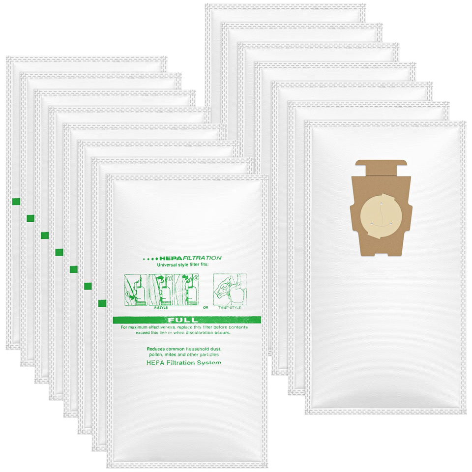 Cabiclean 204814 Micron Magic Filter Plus bags show compatibility with Kirby vacuums and tight seal.
