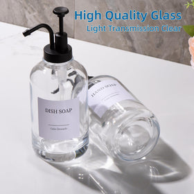 Cabo Deseado 18 oz capacity bottles for generous soap storage.
