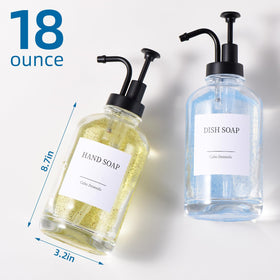 Cabo Deseado two-pack dispenser set for coordinated kitchen and bath organization.