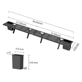 CABTE adjustable steel top shelf split configuration for versatile space on two units.