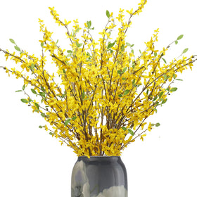 cacise artificial forsythia branch with 12 blooms adds spring color to any room.