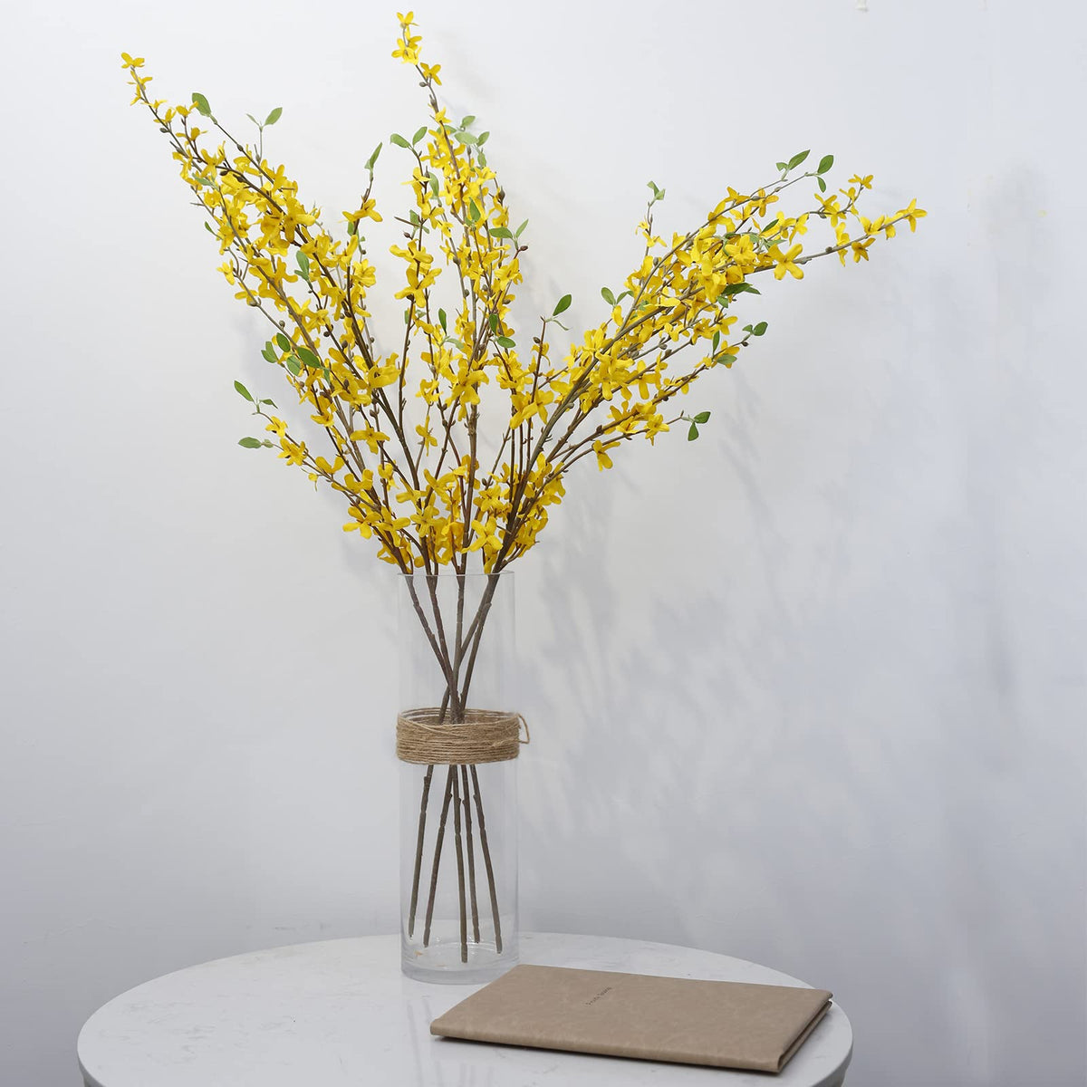 cacise artificial forsythia branch ideal for garlands and centerpieces.