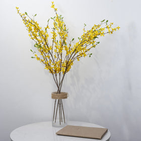 cacise artificial forsythia branch ideal for garlands and centerpieces.
