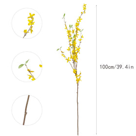 cacise forsythia branch wedding decor adds bright yellow accents to celebrations.