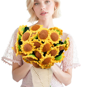 Cagulax sunflower blanket crochet bouquet for home decor and cozy gifting