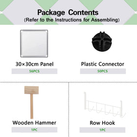 C&AHOME easy assembly with manual and a wooden mallet.