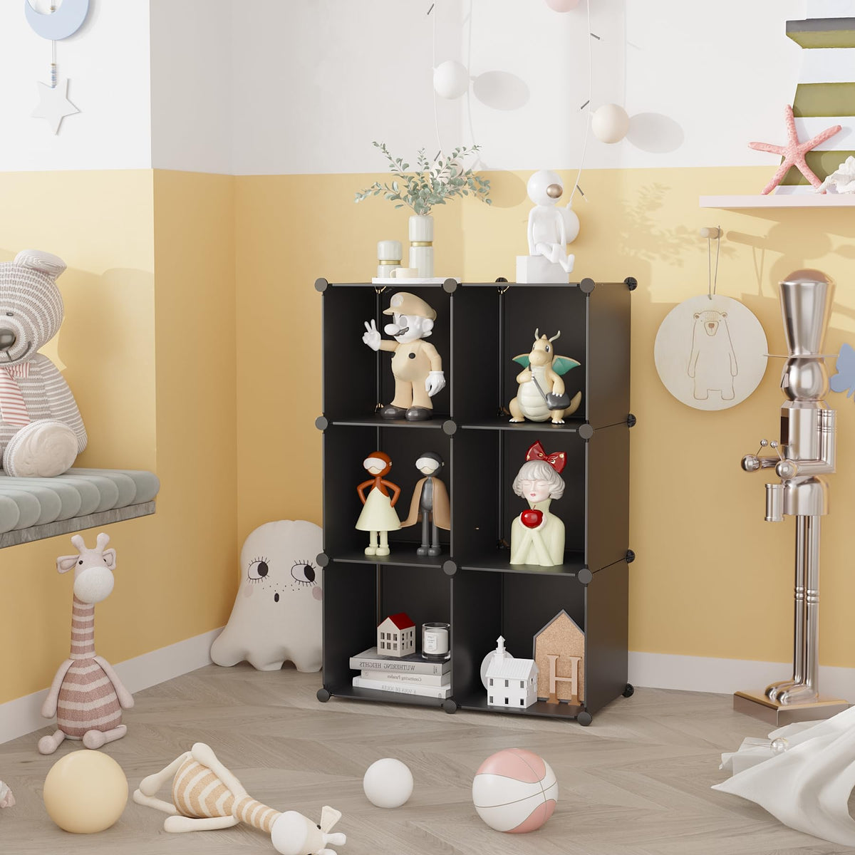 C&AHOME 6-Cube storage organizer shows flexible DIY configurations