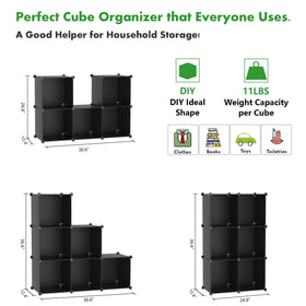 C&AHOME 6-Cube storage organizer installed in closet showcases compact modular storage