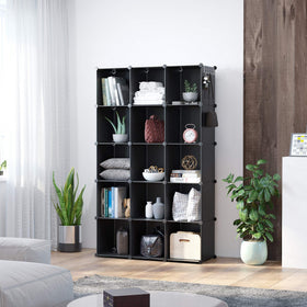 C&AHOME cube storage organizer books and plants arrangement demonstrates tactile organization
