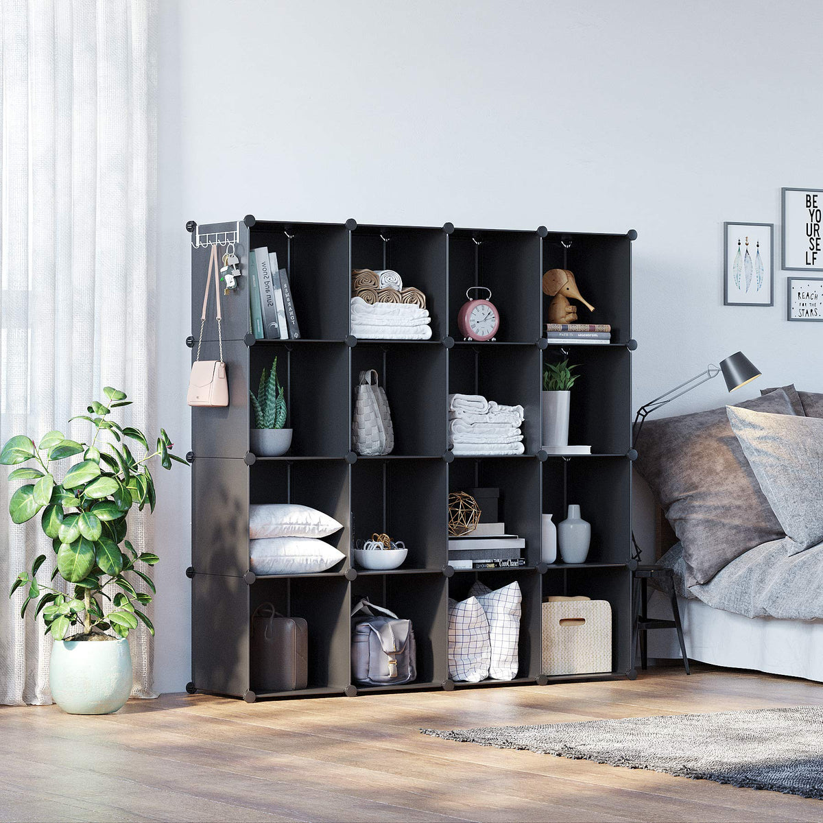 C&AHOME cube storage organizer display wall showcases neat decorative storage