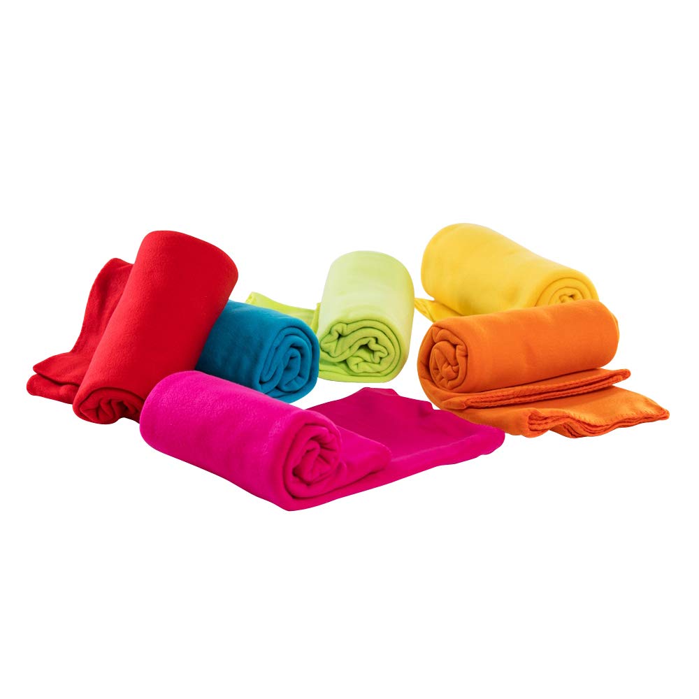 CAI TENG bright red fleece throw on a chair for easy warmth