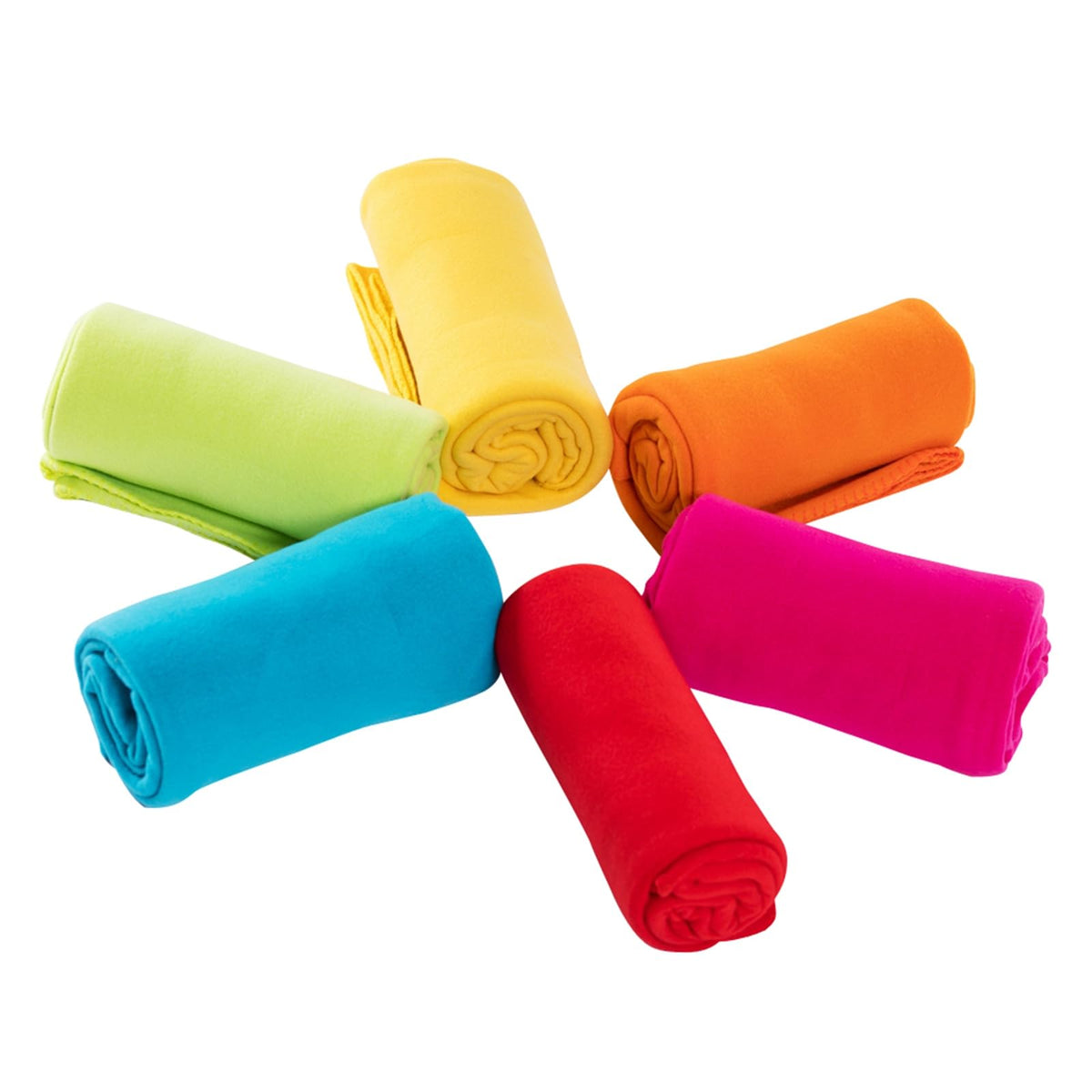 CAI TENG fleece throw pack of six in vibrant colors for cozy home decor