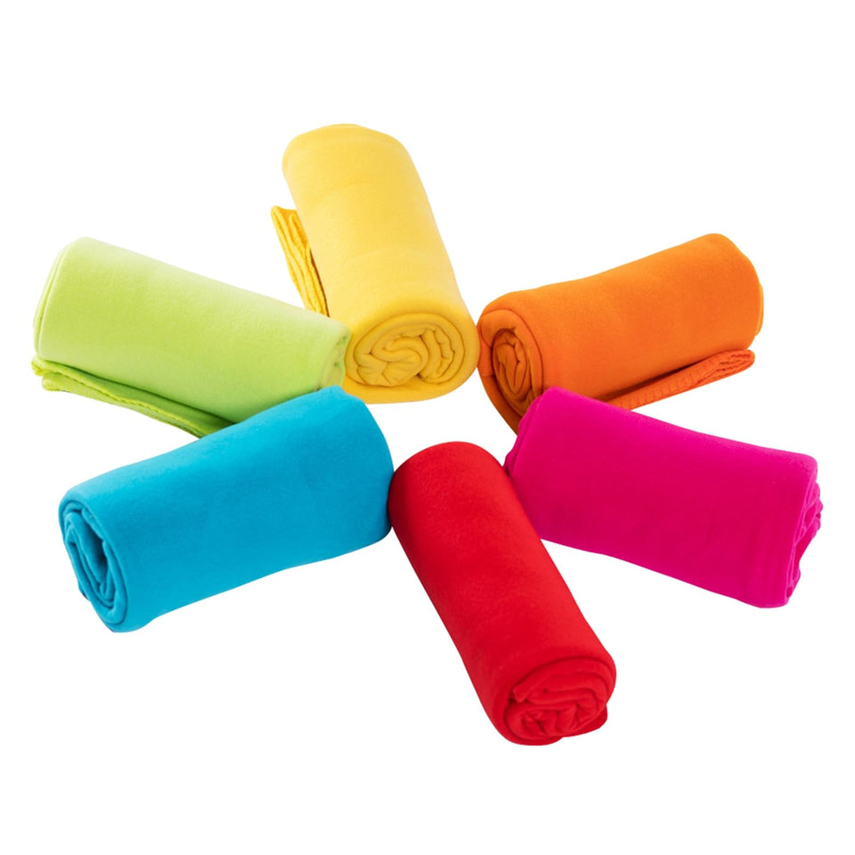 CAI TENG fleece throw pack of six in vibrant colors for cozy home decor