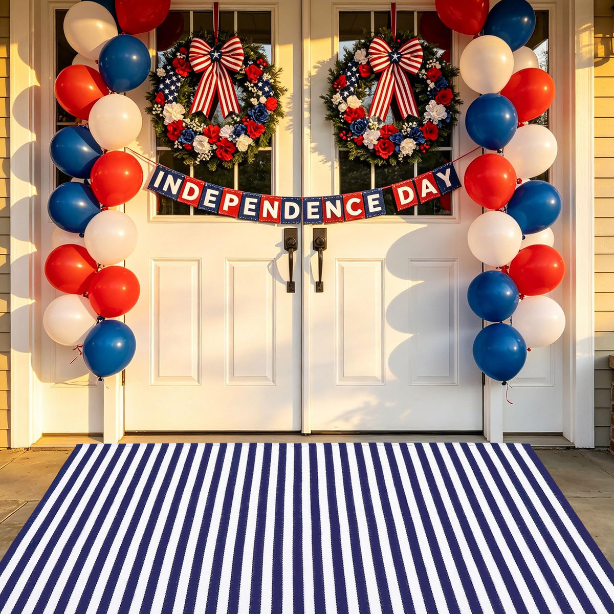CAINANEL cotton door mat provides soft comfort and lasting wear at the doorway.