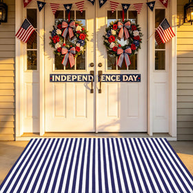 CAINANEL Independence Day doormat blends farmhouse charm with outdoor durability.