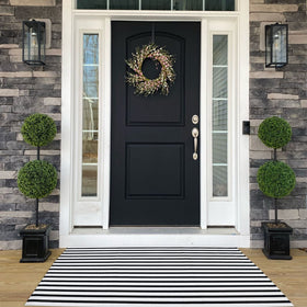 CAINANEL striped rug for indoor and outdoor use, modern farmhouse vibe