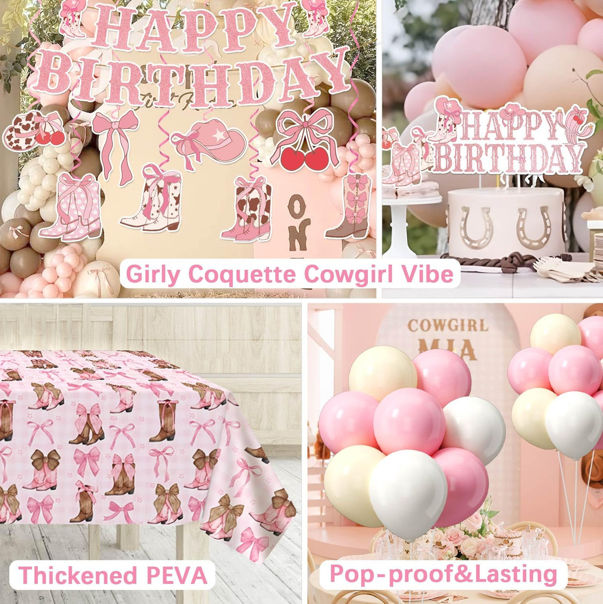 Caisehabu happy birthday banner serves as an instant photo focal point