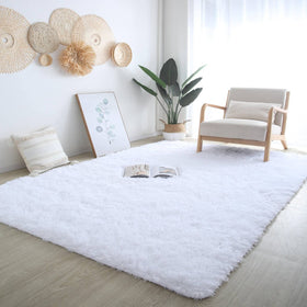 CAIYUECS shag rug adds plush, safe softness to kids' bedroom spaces.