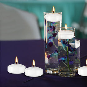 CAKETYCG 2-inch white floating candle highlights compact, stable decor.