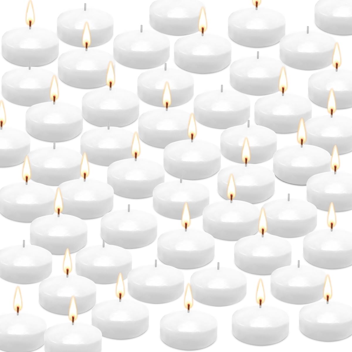 CAKETYCG white floating candle on water surface for elegant centerpieces.