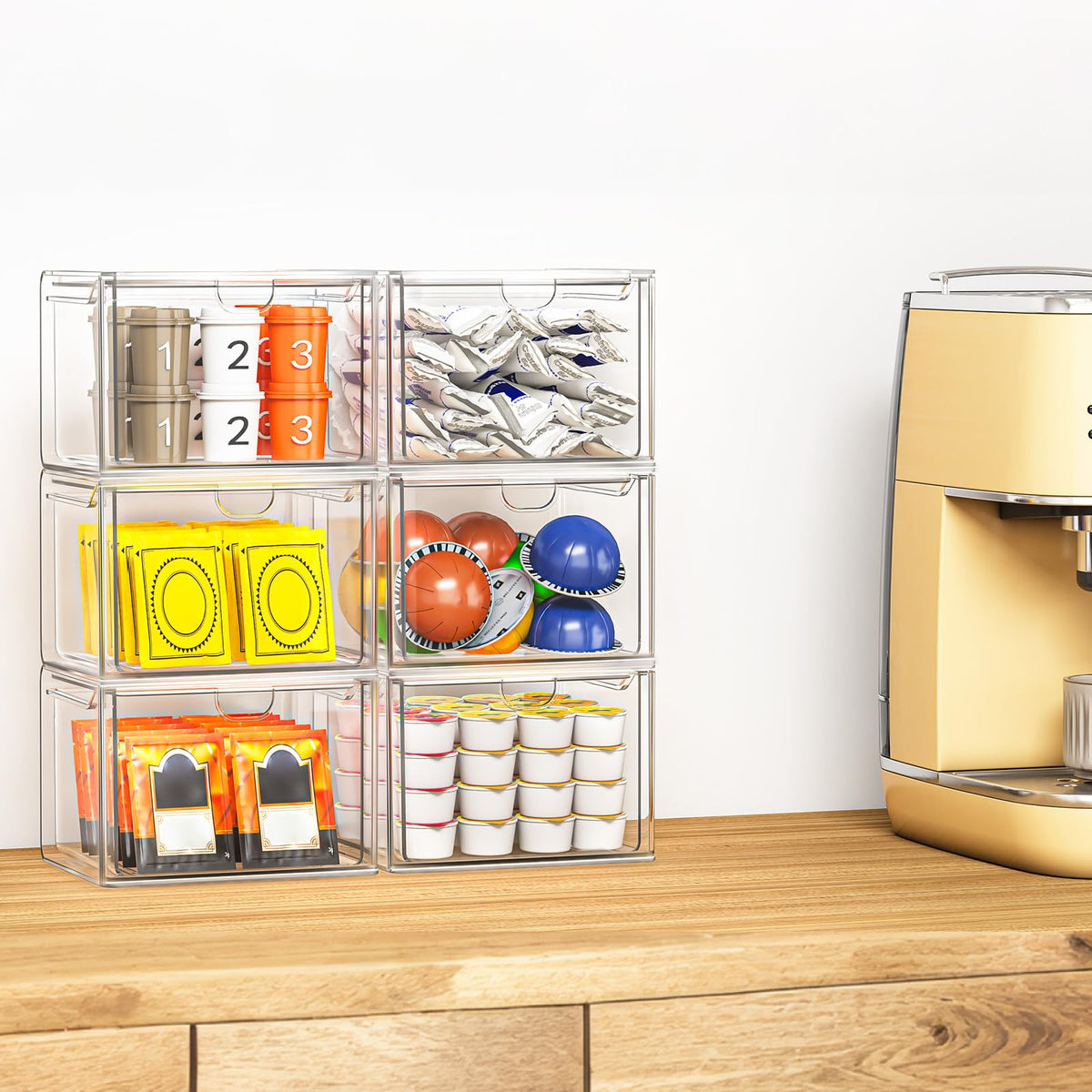 caktraie all-in-one home organizer fits across bathroom, vanity, and pantry.