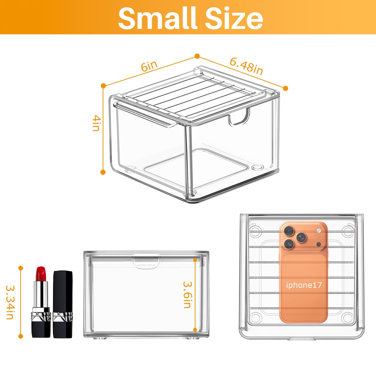 caktraie durable acrylic construction protects items while maintaining a sleek look.