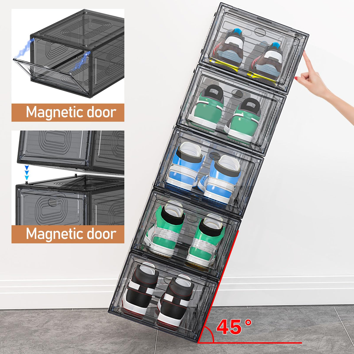 caktraie hat organizer complements shoe containers for versatile closet organization