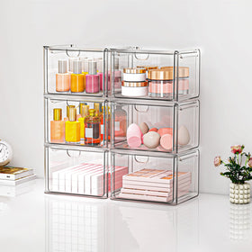 caktraie modern design adds elegant storage to vanity or workspace.