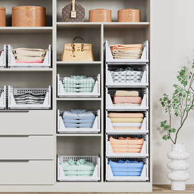 caktraie wardrobe storage boxes with wipe-clean surface for daily use