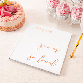 Calculs guest book with included pen for effortless signing.