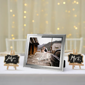 Calenzana Sparkle Glass Frame 8x10 back view with turning button.