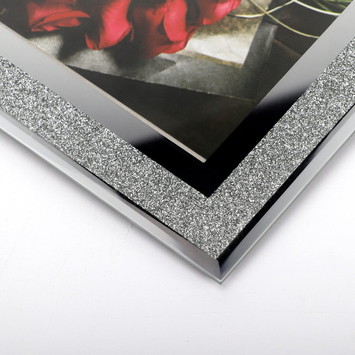 Calenzana Sparkle Glass Frame 8x10 close-up of bevel detail.