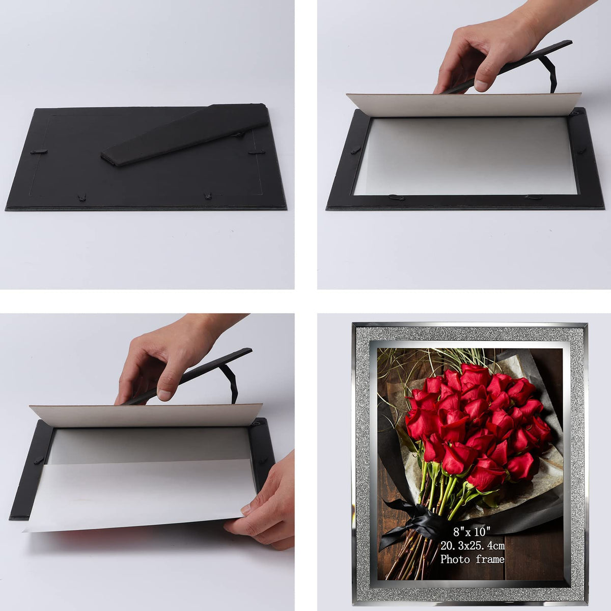 Calenzana Sparkle Glass Frame 8x10 stylish desk setup.