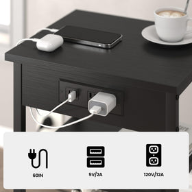 CALERTAIN end table assembly with easy instructions and a short setup video.