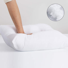 Calibrate Timing pillow insert; dry on low heat to fluff after washing.