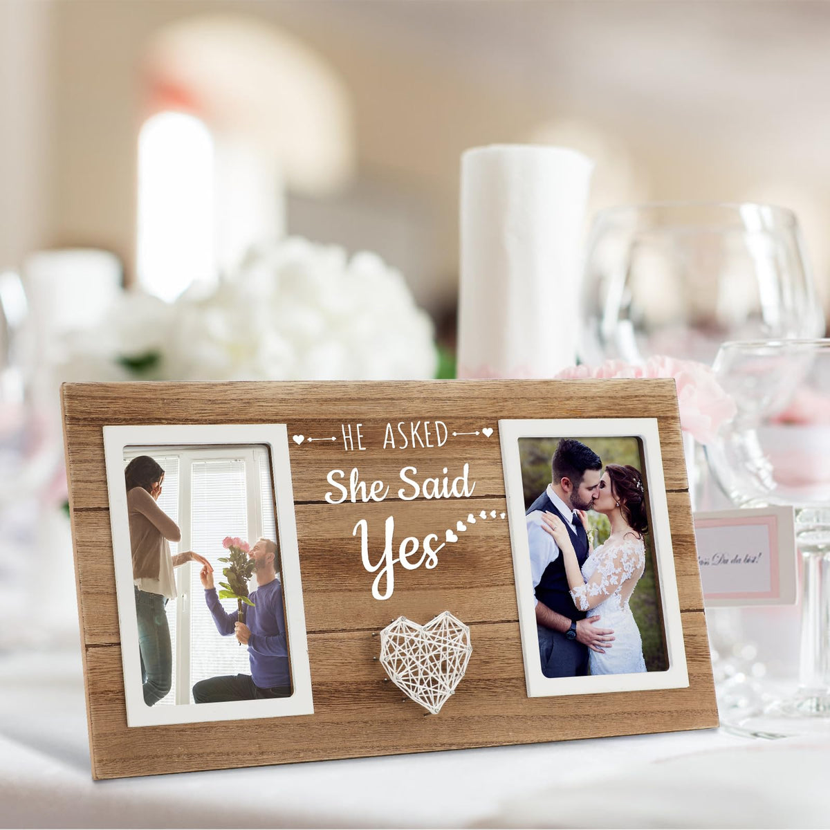 Calibron frame features back easel and hooks for versatile mounting.