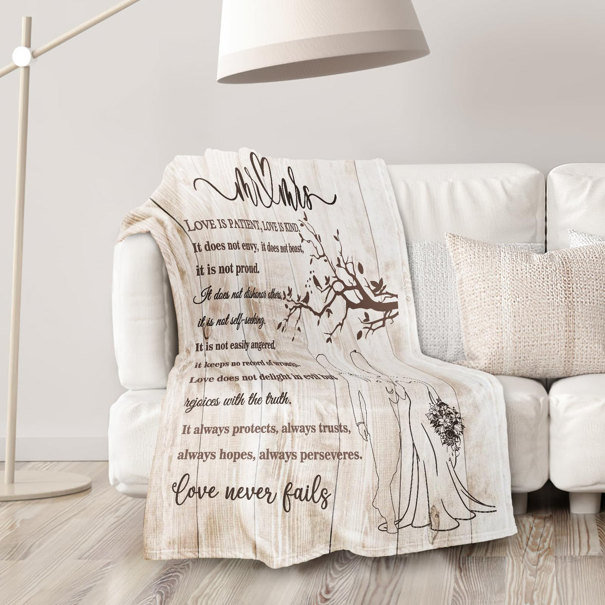 Calibron Future Mrs blanket highlights bridal shower moments with heartfelt warmth.