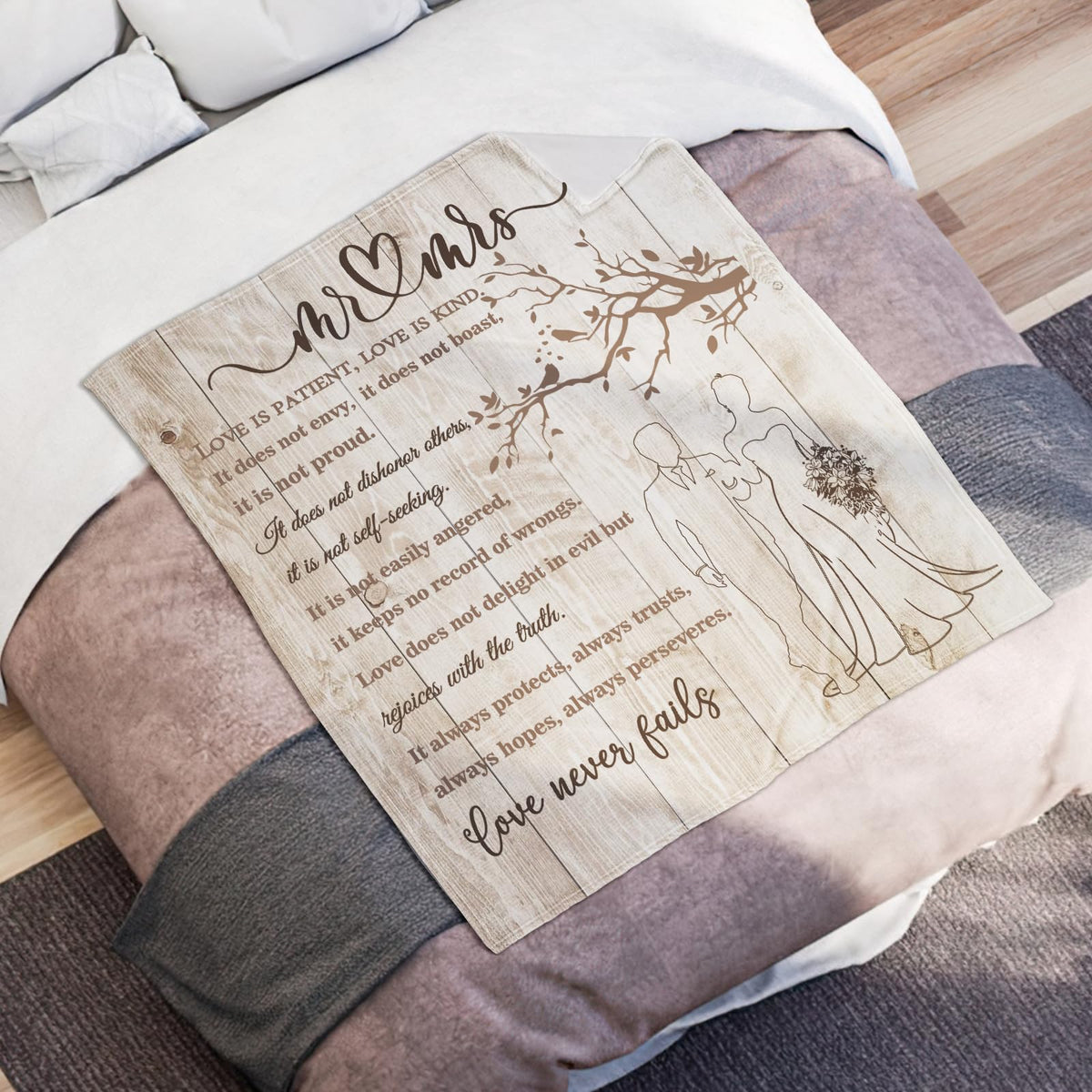 Indoor/outdoor versatility of Calibron blanket for year-round use.