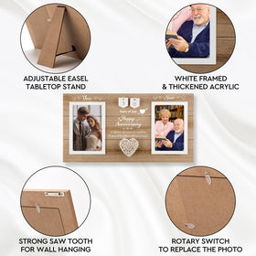 Calibron Then & Now holds two 4x6 photos, ideal compact keepsake.