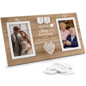 Calibron Then & Now frame front view for wedding memories and milestone display.