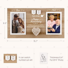 Calibron Then & Now table-easel-display fits on desks or shelves.