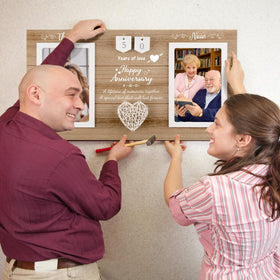 Calibron Then & Now wall-mount-hanging-hooks enables effortless wall display.